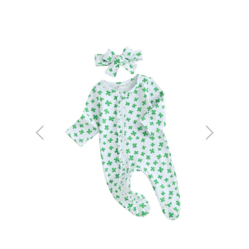 LUCKY CLOVER Ruffle Jumpsuit - Hazel & Bo