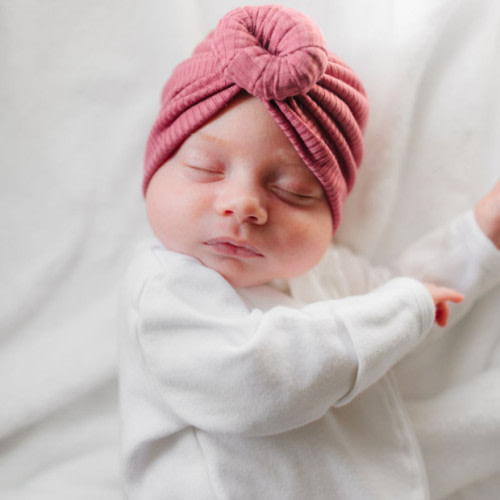Bunny Knots Knotted Headwrap - Mauve, Nb