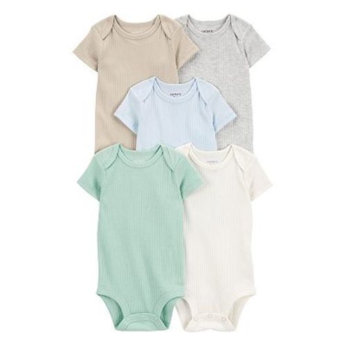 Baby Carter's 5-Pack Short Sleeve Ribbed Bodysuits
