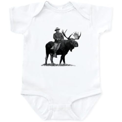 CafePress Teddy Roosevelt On Bullmoose Body Suit Cute Infant Bodysuit Baby Romper