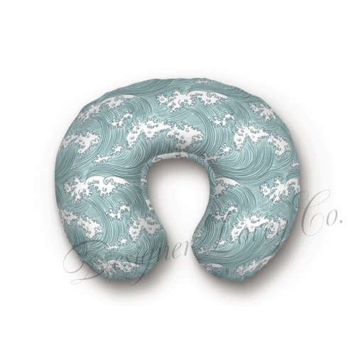 Ocean Waves Nursing Pillow Cover, MInky Nursing Pillow Cover, Nautical Nursery