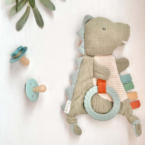 Crinkle Toy with Teether | Itzy Ritzy® | Dino Sensory Toy