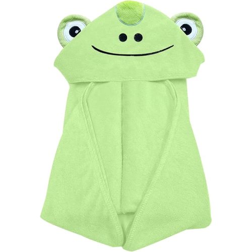 YOYOO Baby Bath Towel – Viscose Derived from Bamboo, Baby Hooded Towels - Newborn Essential Cute Green Frog-Perfect Baby Registry Gifts for Boy Girl