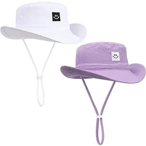 Baby Sun Hat, Newborn Toddler Foldable Beach Hat UPF 50+ Sun Protection Bucket Hat for Boys Girls Adjustable Cap