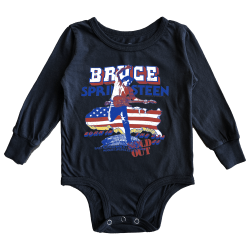 Bruce Springsteen- Born In The USA Black Long Sleeve Onesie