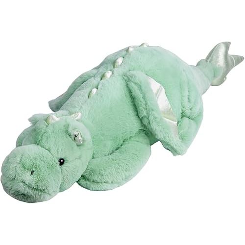 ARELUX Giant 50in 3Lb Big Green Dragon Large Stuffed Animals Cute Plush Toy Fuzzy Jumbo Dinosaur Pillow Plushies with Wings Cuddly Soft Green Pterosaur Plushie for Friends Family Member