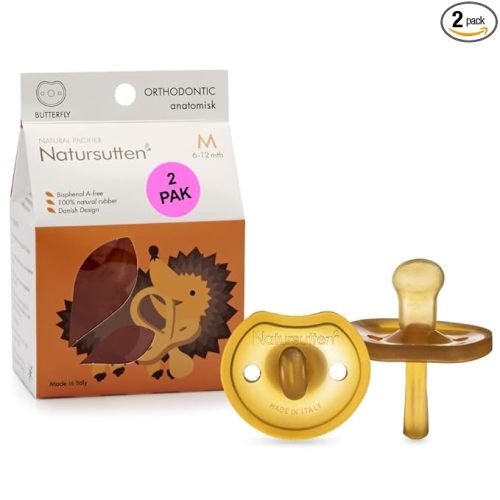 Natursutten 2-Pack Natural Rubber Pacifiers - 6-12 Months
