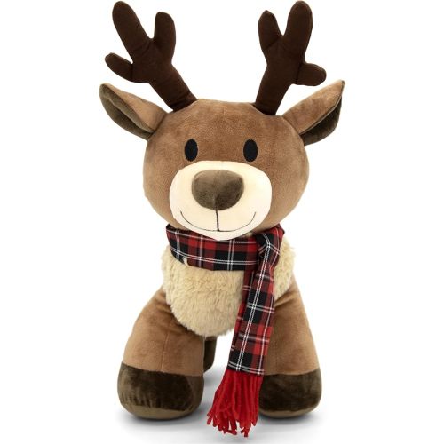 Plush Reindeer Stuffed Animal - Holiday Deer Characters with Antlers Toy for Girl, Boy, Baby, Toddler - Christmas Decor - Little Plushie Toys - Randall, 8"