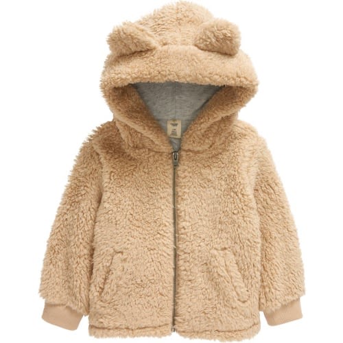 Baby Cozy Hooded High Pile Fleece Jacket, Size: 12M