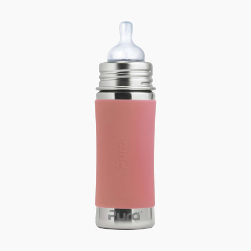 Pura Infant Stainless Steel Bottle - Rose, 9oz