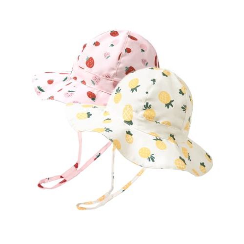 FURTALK Baby Sun Hat Summer Beach Hats with UPF 50+ Sun Protection Wide Brim for Baby Toddler Sun Hat Cap
