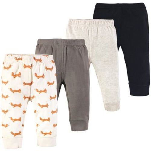 Touched by Nature Basics Infant Baby Organic Cotton Pants 4-Pack, Forest Fox, 6-9 Months