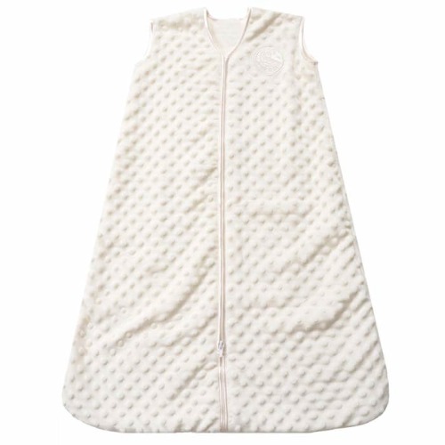 Cream Plushy Dot Velboa Wearable Baby Blanket | HALO