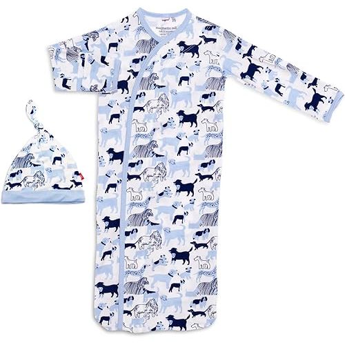 Magnificent Baby Baby Magnetic Modal 2 Piece Gown and Hat Set