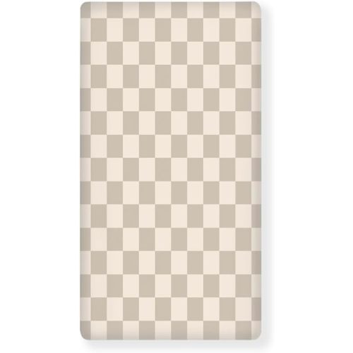 Checkered Baby Crib Sheets for Boys Girls Plaid Geometric Gingham Fitted Crib Sheet for Standard Crib and Toddler Mattress Checkerboard Grid Baby Mattress Sheets Toddler Bed Sheet 52x28x8 in