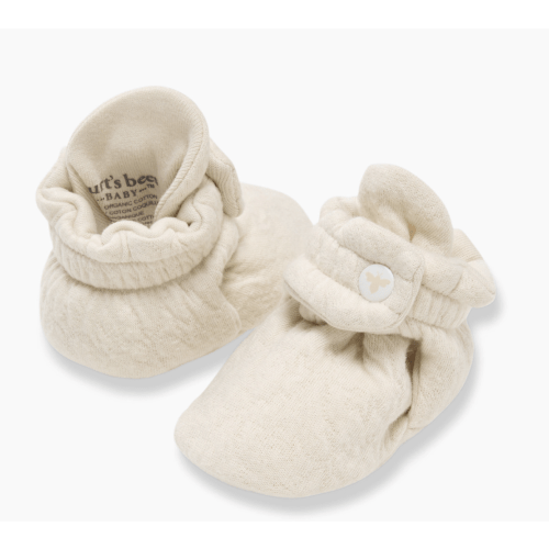 Organic Cotton Quilted Bee Baby Booties - Oat – Burt's Bees Baby