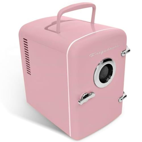 Amazon.com: Frigidaire Retro Mini Compact Beverage Cooler, Great for Keeping Office Lunch Cool! (Built-in Bluetooth Speaker) : Home & Kitchen
