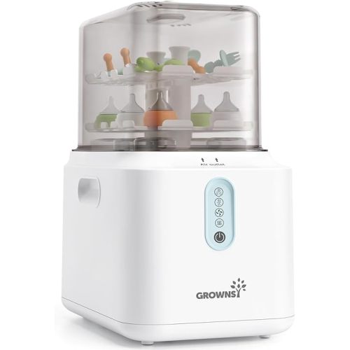 Grownsy 3-Layer Large Bottle Sterilizer and Dryer, Fast Sterilization and Drying, Universal Bottle Sterilizer for Baby Bottles, Breast Pump Parts & Baby Essentials
