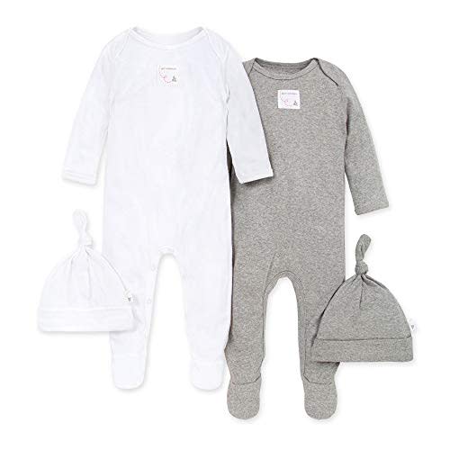 Burt's Bees Baby baby-boys Romper Jumpsuit, 100% Organic Cotton One-piece Short Sleeve Shortall, Long Sleeve Coverall