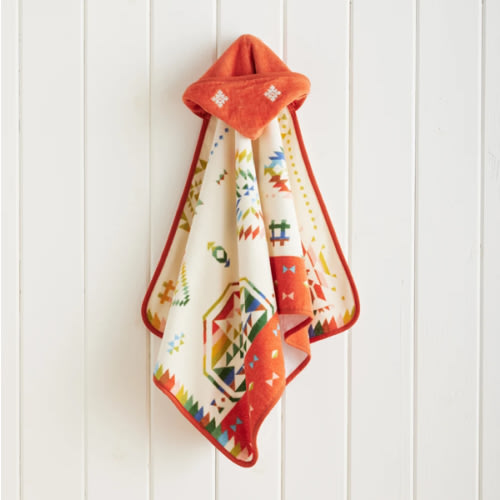 WILD BLOOMS HOODED BABY TOWEL