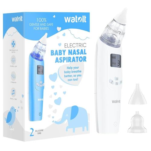Baby Nasal Aspirator - Electric Nose Suction for Baby - Automatic Booger Sucker for Infants - Battery Powered Snot Mucus Remover for Kids Toddlers