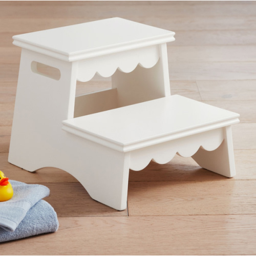 Scallop Double Step Stool