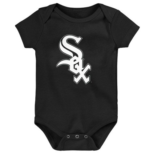 Newborn & Infant Chicago White Sox  Outerstuff Black Primary Team Logo Bodysuit