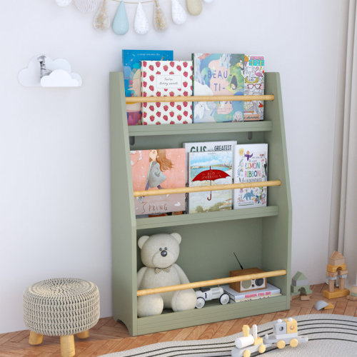 Isabelle & Max™ 3 Tier Kids Book Shelf,Kids Book Rack, Helps Keep Bedrooms, Playrooms, and Classrooms Organized, Gray | Wayfair