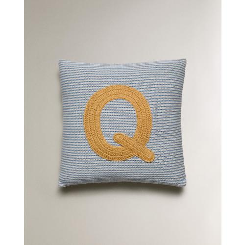 CHILDREN'S EMBROIDERED LETTER Q THROW PILLOW
