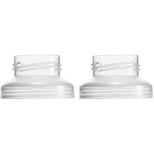 Boon Nursh Wide Neck Breast Pump Adaptor - Works with Spectra and Avent Breast Pumps - Compatible Nursh Bottles - Breastfeeding and Bottle-Feeding Essentials - 2 Count (Pack of 2)