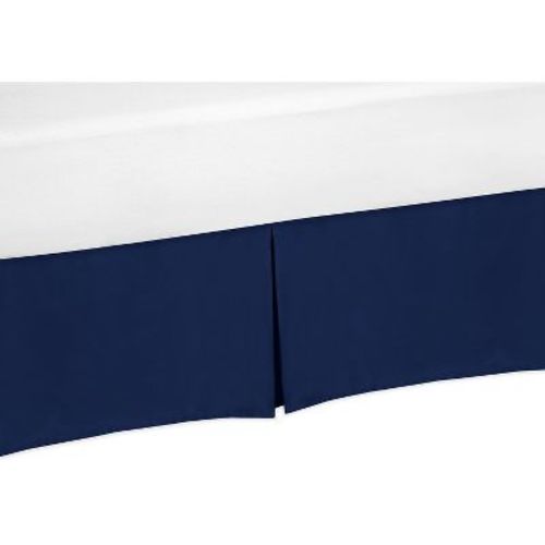 Sweet Jojo Designs Boy Or Girl Gender Neutral Unisex Baby Crib Bed Skirt Collection Solid Navy Blue