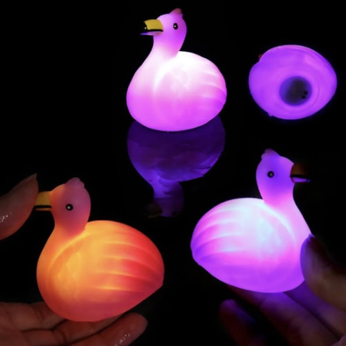 Colorful LED Light Baby Flamingo Bath Toy