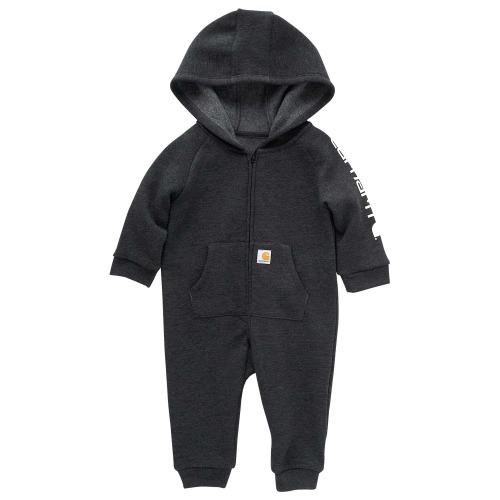 Boys' Long-Sleeve Zip-Front Hooded Heather Coverall (Infant)