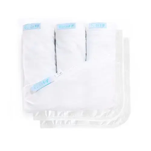 Crib Zip Sheet Starter Pack - Crib Deluxe / White