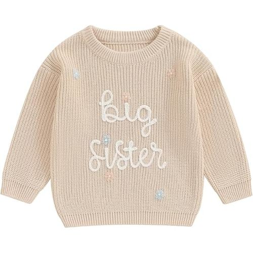 Infant Baby Boy Girl Oversized Knit Sweater Chunky Long Sleeve Pullover Sweater Shirts Warm Fall Winter Tops Clothes