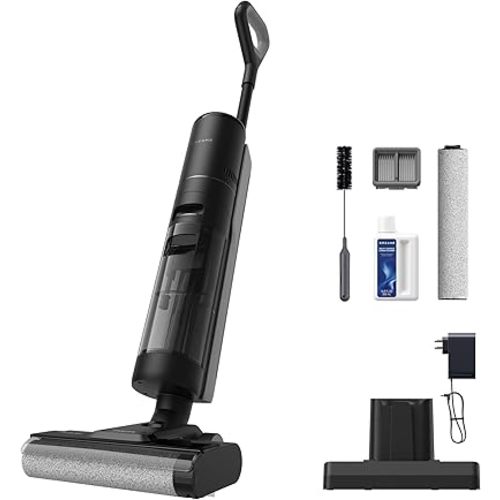 DREAME H12S Wet Dry Vacuum Cleaner, Cordless Vacuum Mop All in One for Hard Floors, Edge Cleaning with Dirt Detection, Hot Air Drying, Smart Floor Cleaner Great for Sticky Messes on Multi-Surfaces