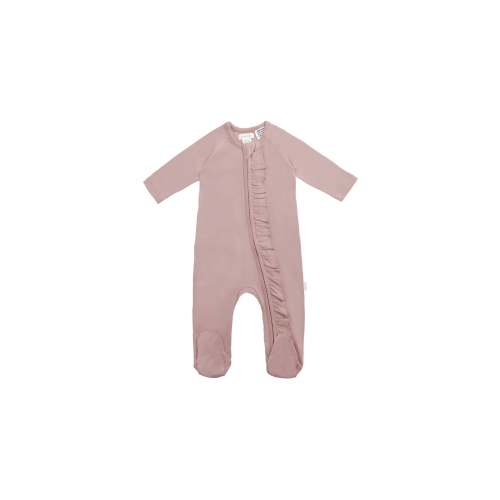 Organic Cotton Melanie Zip Onepiece - Powder Pink