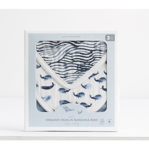 Organic Jack Muslin Drool Bib Set | Pottery Barn Kids