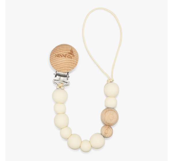 Ninni Co. Marshmallow Cream Pacifier Clip