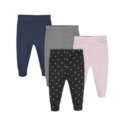 Baby Girls Active Pants, 4 Pack