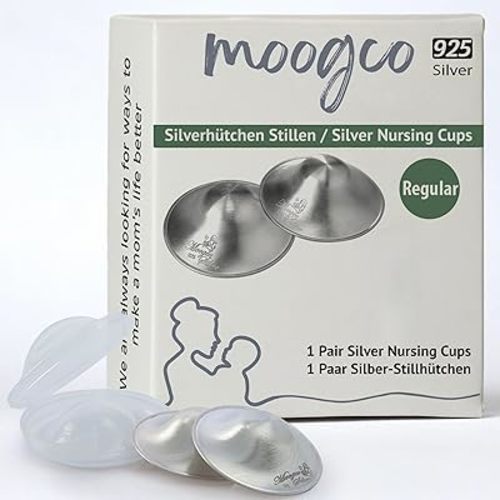 The Original Silver Nursing Cups - 925k Nipple Cups - Nipple Shield for Nursing Newborn - Silver Nipple Covers Breastfeeding