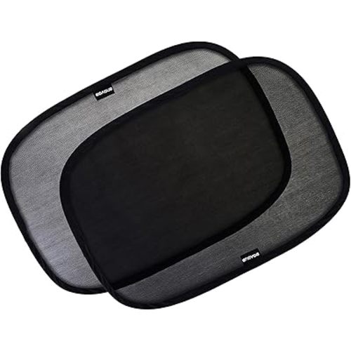 Enovoe Pack of 2 Car Window Shade for Baby - 19" x 12" - Cling Car Sun Shade for Windows - Sun, Glare and UV Rays Protection for Your Child - Car Window Shades for Side Window Use, Medium Size