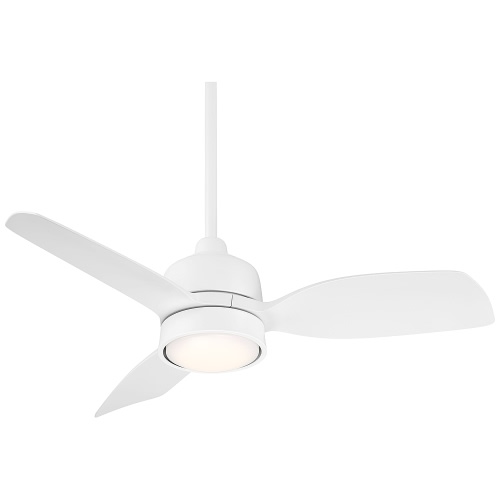 36" Casa Vieja Verdin Matte White LED Damp Ceiling Fan with Remote