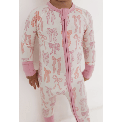 Spring Floral Bows Zipper Romper – In my Jammers