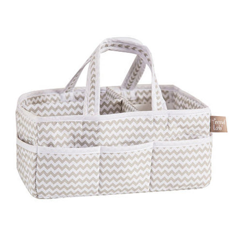 Trend Lab Diaper Storage Caddy in Dove Chevron