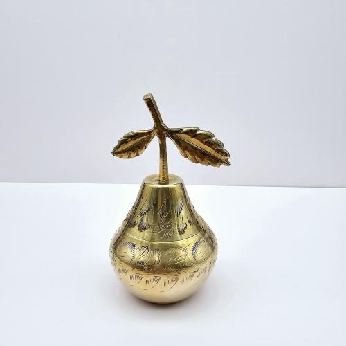 Vintage Brass Pear Box