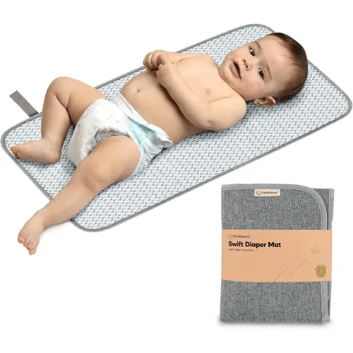 KeaBabies Portable Diaper Changing Pad, Waterproof Foldable Baby Changing  Mat, Travel Diaper Change Mat (Classic Gray)