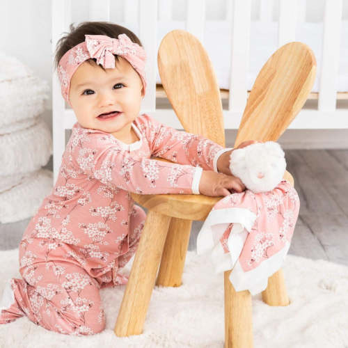 cherry blossom modal magnetic parent favorite footie - 3-6M