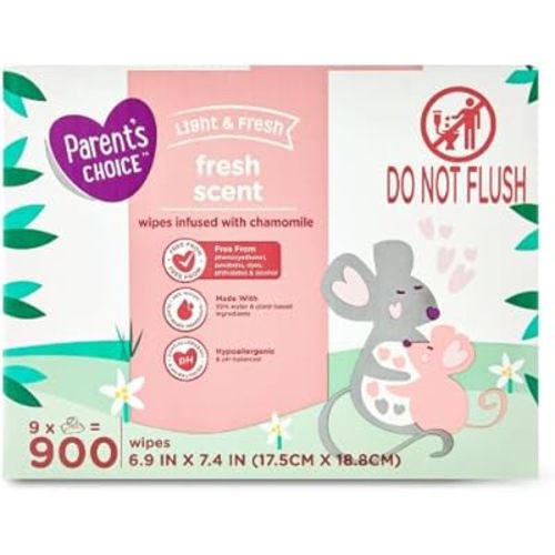 Fresh Scent Baby Wipes, 900 Count (pack of 1) Parent's Choice