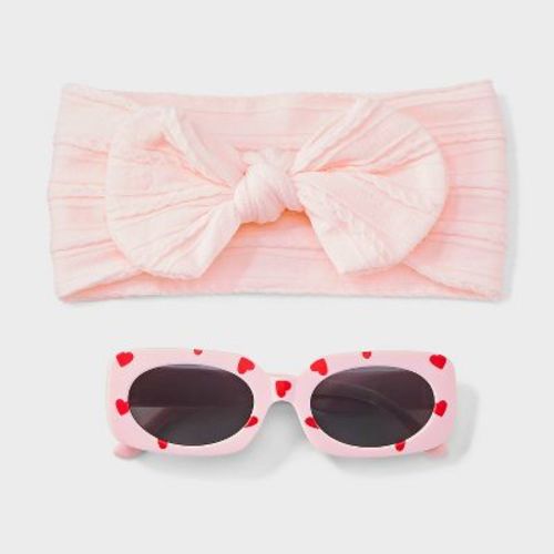 Cat & Jack™ | 'Heart' Print Sunglasses With Bow Set